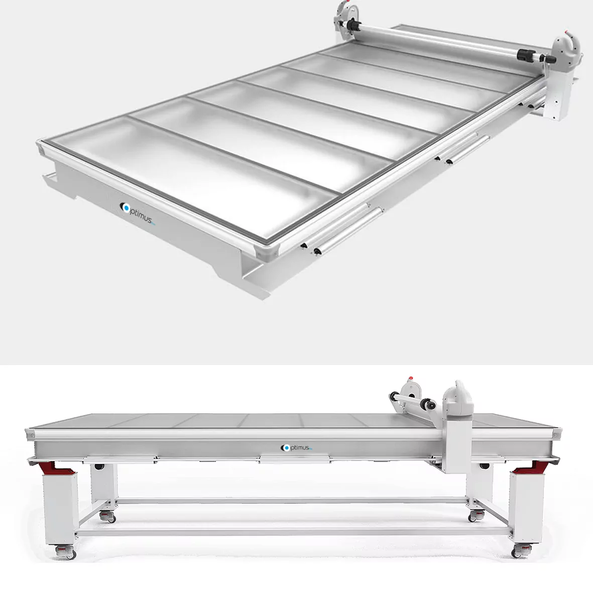 Laminateur Flatbed Optimus pour l'application à plat, montage et lamination de supports