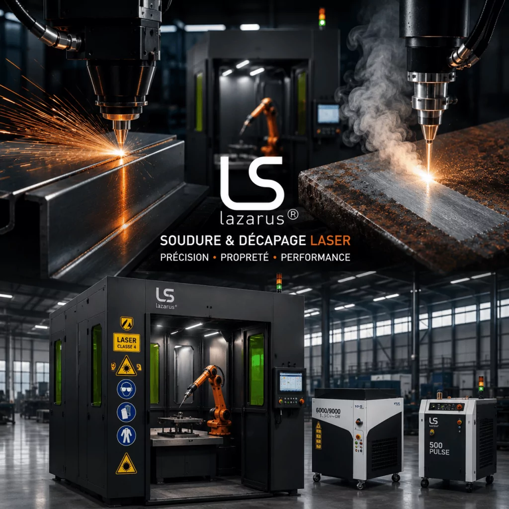 laser-soudure-decapage-industriel-lazarus Technologies de soudure laser, décapage laser et cabines sécurisées pour applications industrielles.